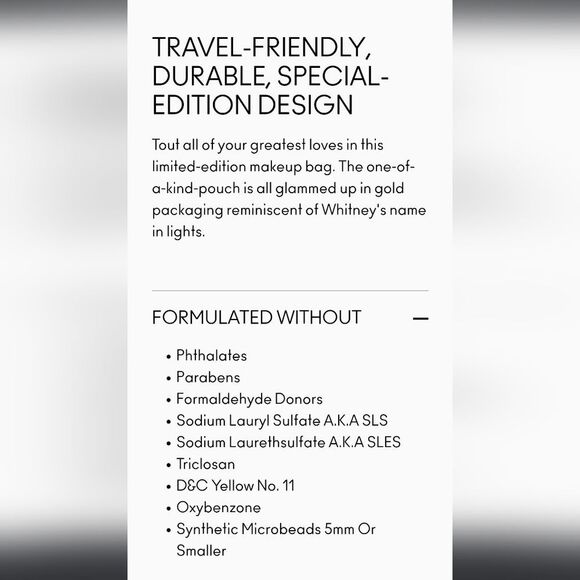 Mac Cosmetics X Whitney Houston Nippy's Clutch Cosmetic Bag - Picture 4 of 5